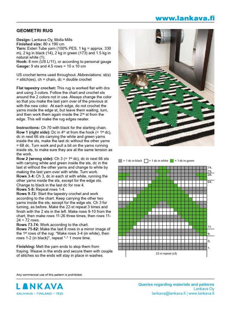 Free Pattern Crochet Rug Geometri | PDF