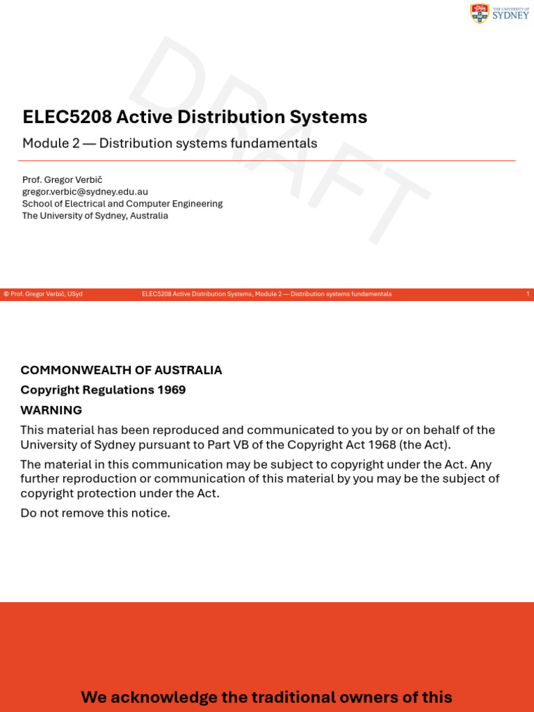 Module 02 DistributionSystemsFundamentals | PDF | Electric Power ...