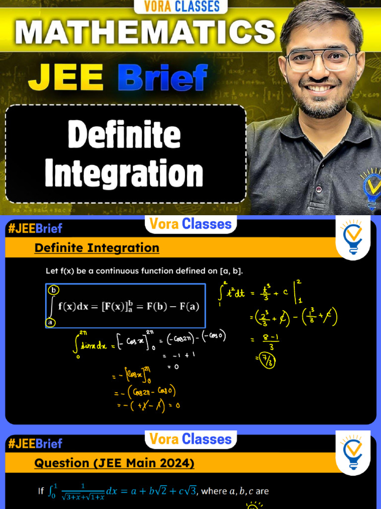 JEE Brief Definite Integration One Shot | PDF