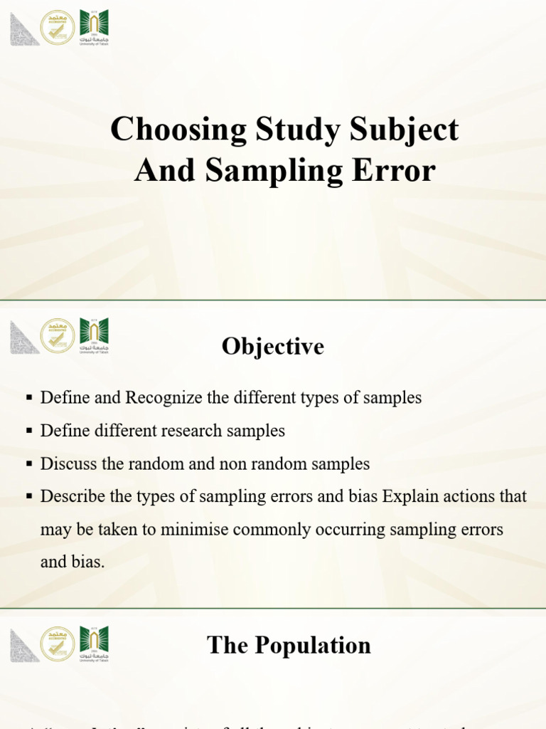 6-Samplingh and Sampling Errors | PDF | Sampling (Statistics ...