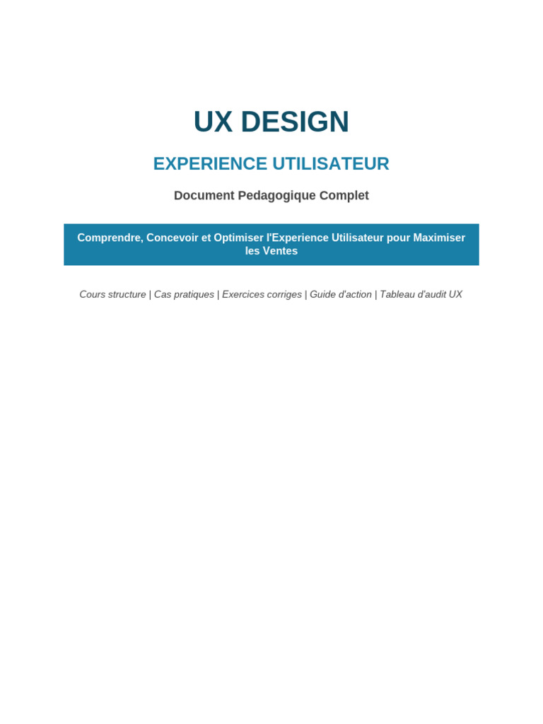 UX Design Complet | PDF