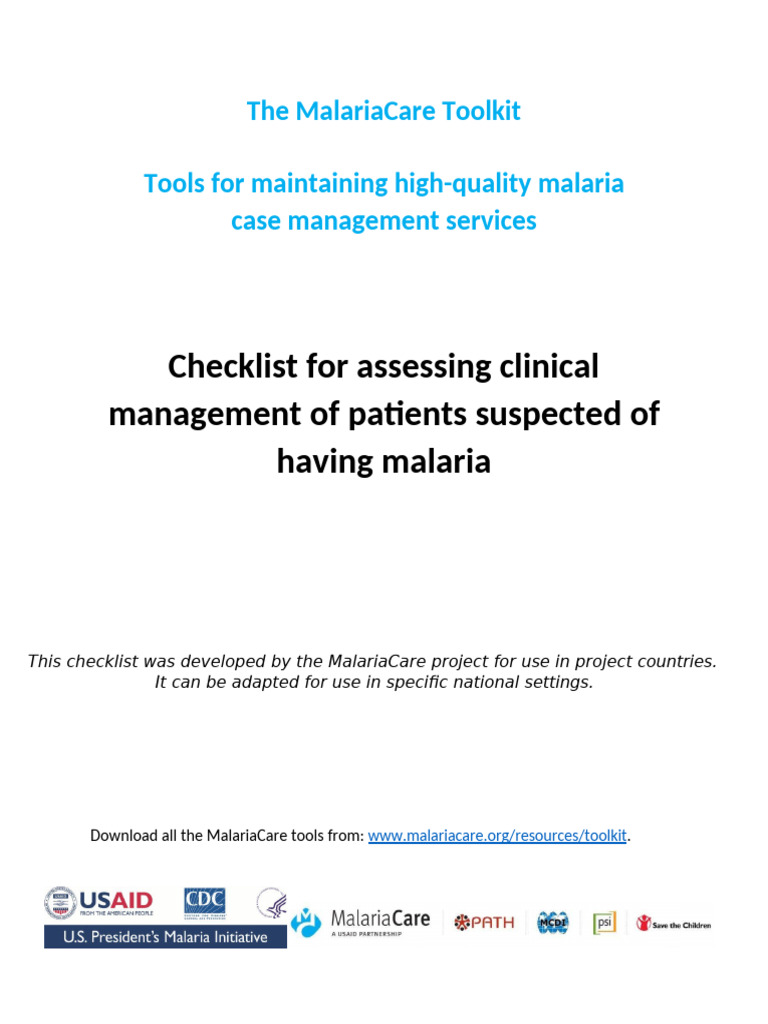 Clinical Checklist | PDF