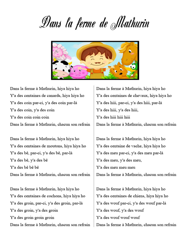 Dans La Ferme de Mathurin | PDF