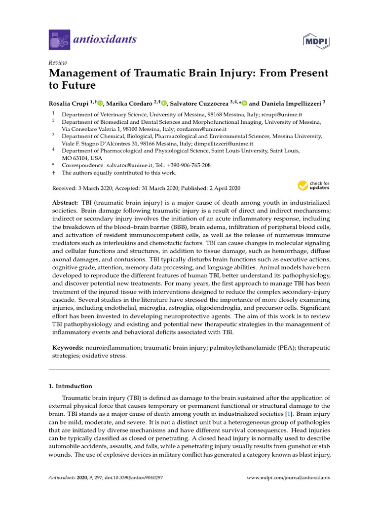 Management Traumatic Brain Injury | PDF