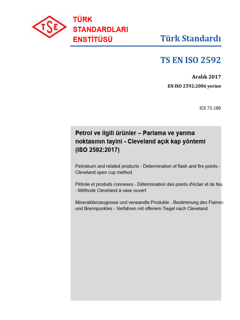 Ts en Iso 2592-Parlama | PDF
