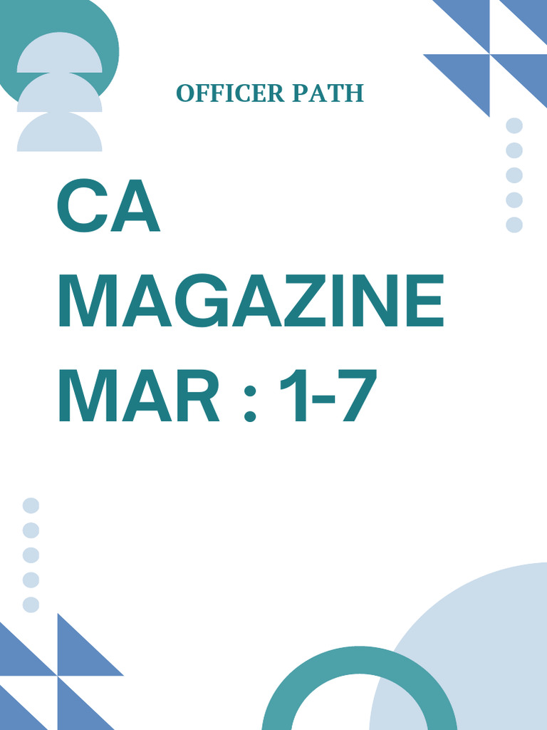 CA Magazine March 1-7 | PDF
