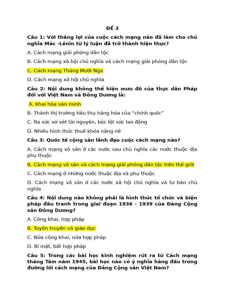 ĐỀ 3 LSD làm | PDF