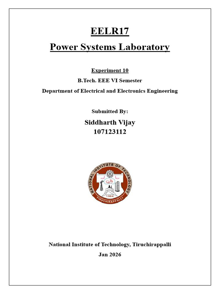 exp10 | PDF | Electricity | Mechanical Engineering