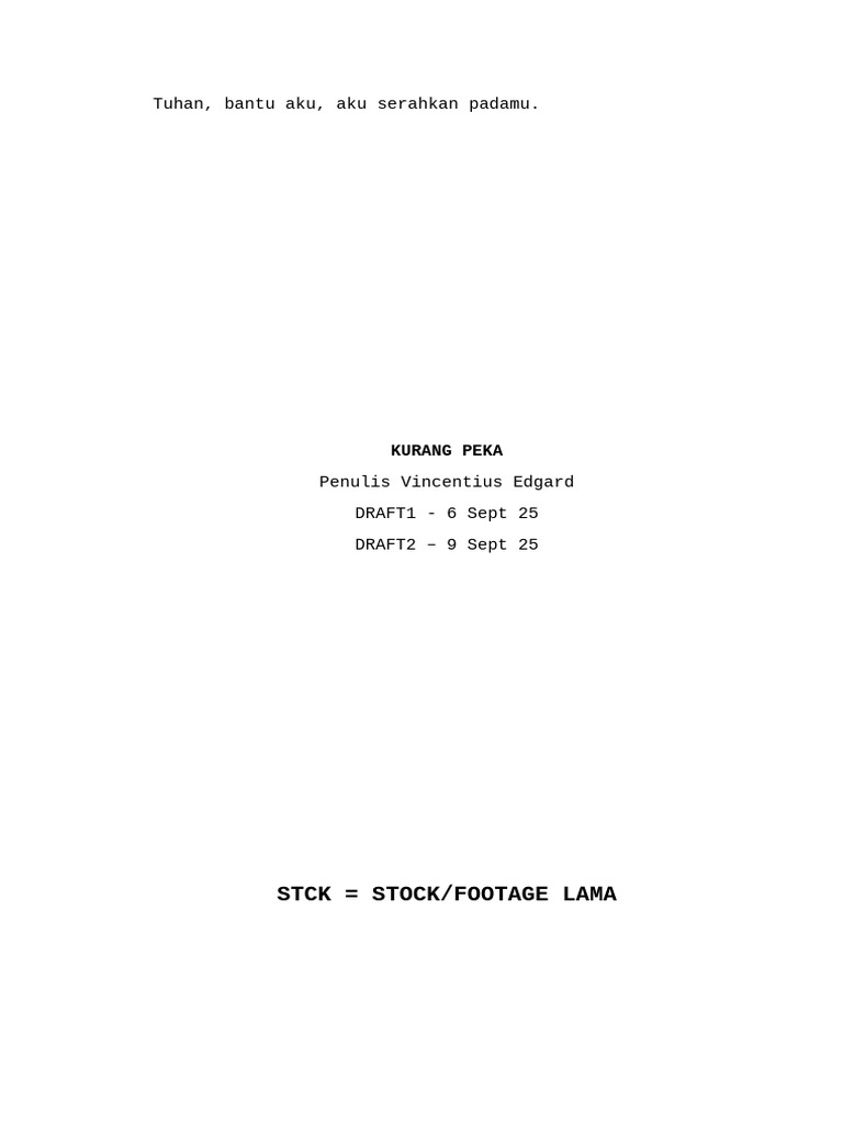 Contoh Draft Film | PDF