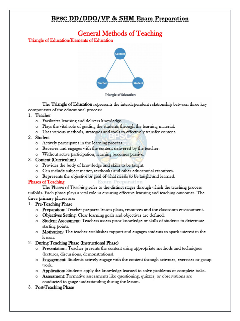 General Methods of Teaching-1 | PDF | Learning | Teachers