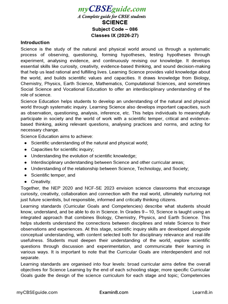 Science SecP1 2026 27 | PDF | Cell (Biology) | Force