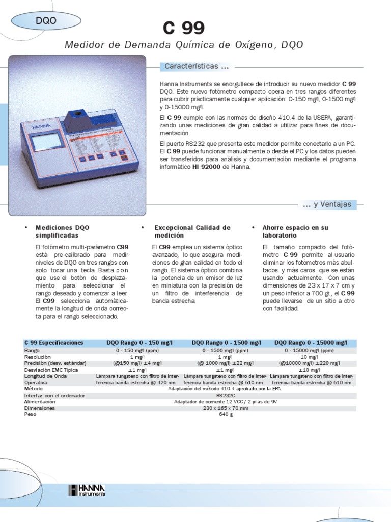 Hanna Dqo c99 | PDF | Tungsteno | Aluminio