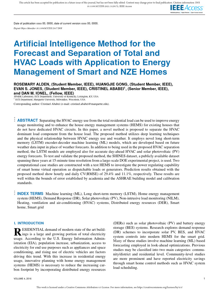 Artificial Intelligence Method for the Forecast An | PDF