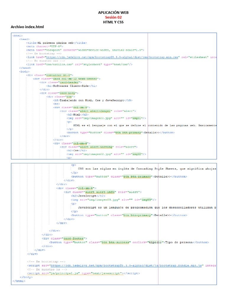 Sesion 02 - Codigo - HTML y Css | PDF