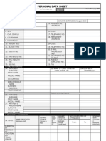 PDS CS Form 212 (Revised 2005) Personal Data Sheet