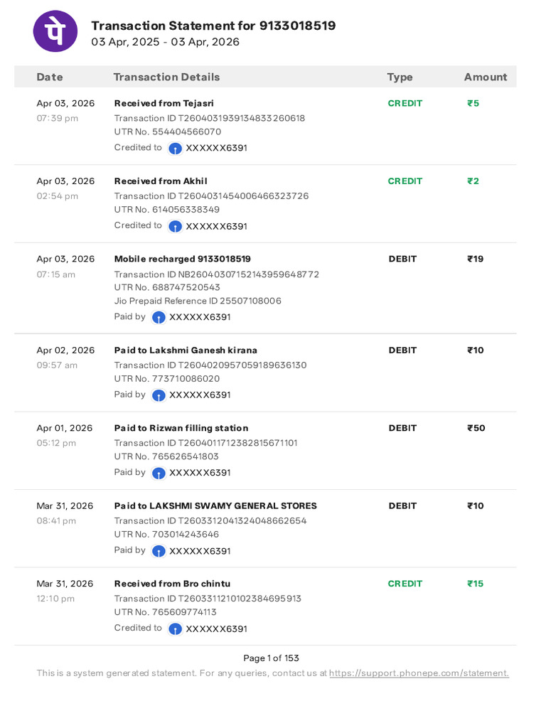 PhonePe Statement Apr2025 Apr2026 | PDF