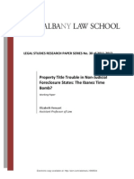 Property Title Trouble in Non Judicial Foreclosure States the Ibanez Time Bomb