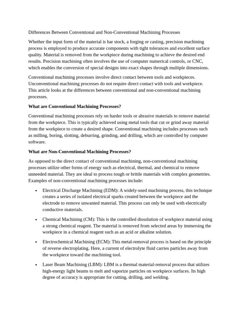 Differences Between Conventional and Non | PDF