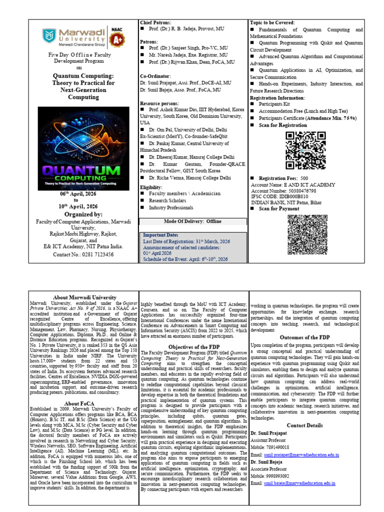 Quantum Computing-FDP Brochure | PDF
