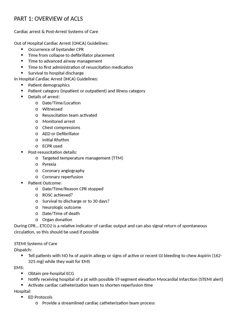 ACLS HEARTCODE NOTES | PDF