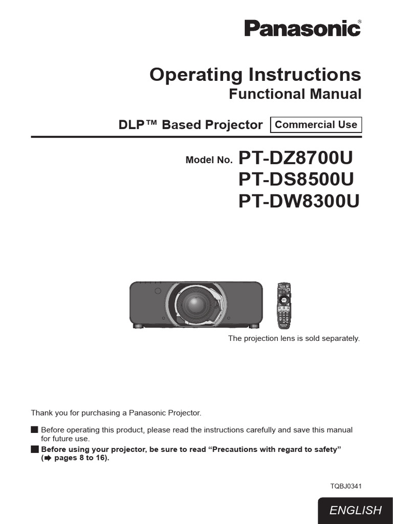 Panasonic-projector Manual 5822 (1) | PDF