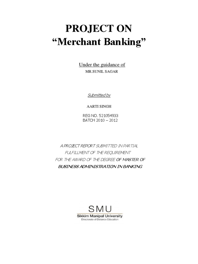 Merchant Banking New (Repaired) | PDF | Banks | Securities (Finance)