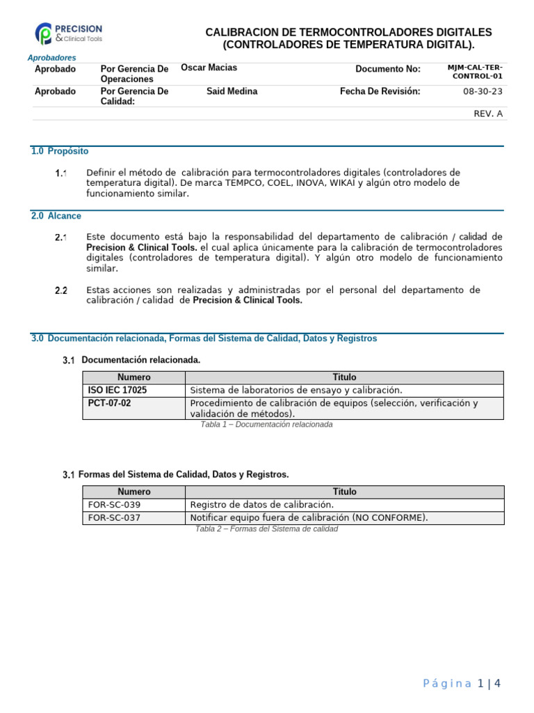 MJM CAL TER C.a (Controlador de Temperatura) | PDF