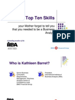 The Top Ten Skills of Business Analysts