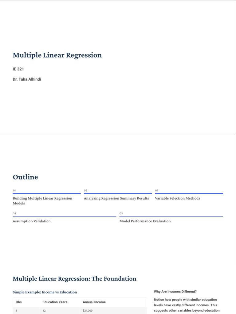 (CH4) Multiple Linear Regression | PDF