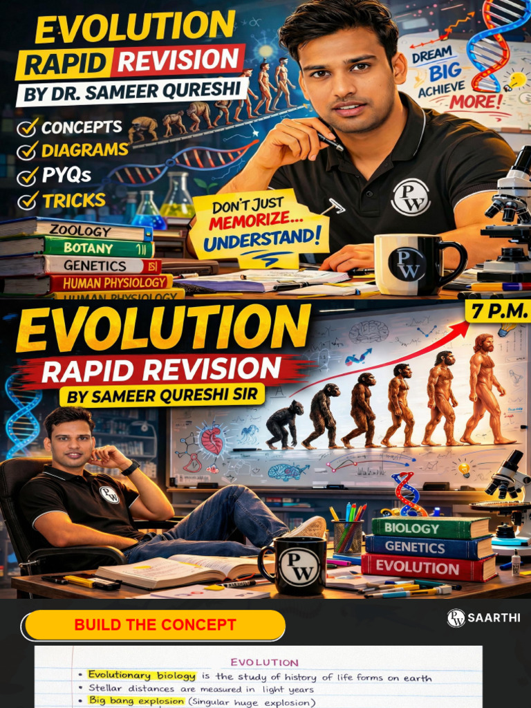 Evolution class 12 ppt theory and question for neet | PDF