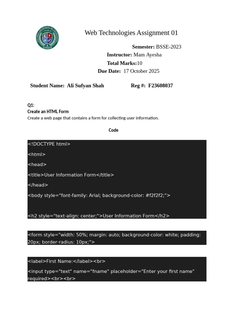 Web Assignment 01 37 | PDF