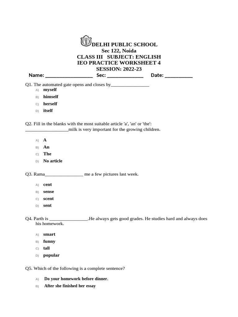Worksheet 4 | PDF