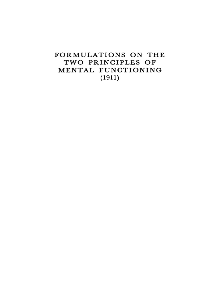 Formulations on the Two Principles of Mental Funct | PDF