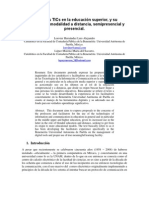 Aplicacion y Uso de Las Tics en La Educacion Superior