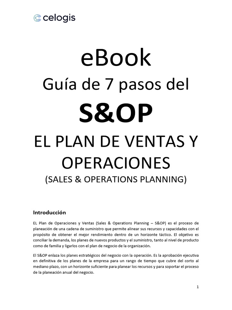 Los 7 Pasos de S&OP | PDF | Planificación | Mercado (economía)
