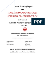 Analysis of Performance Appraisal Practices in L.P.S