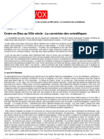 Croire en Dieu Au XXIe Siècle: La Conviction Des Scientifiques - AgoraVox Le Média Citoyen