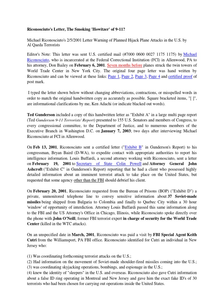 Michael Riconosciuto: Seven Months Before | PDF | Federal Bureau Of ...