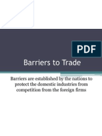 Barriers to Trade