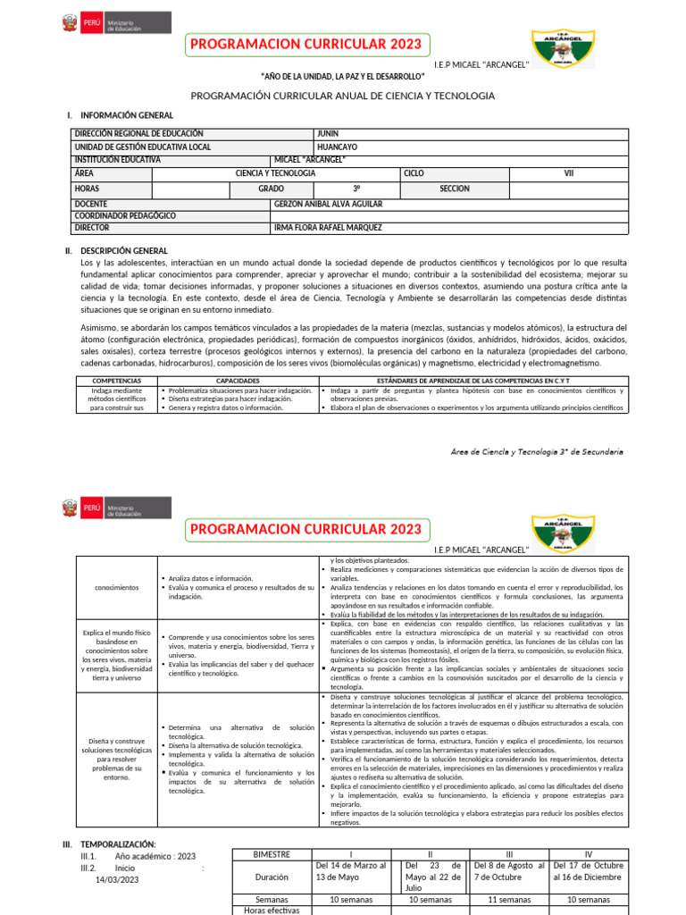 Cta 3° Program Unidades 2022 H | PDF