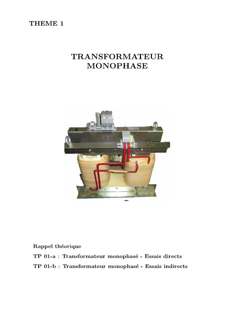 TP Transformateur Monophasé(1) | PDF