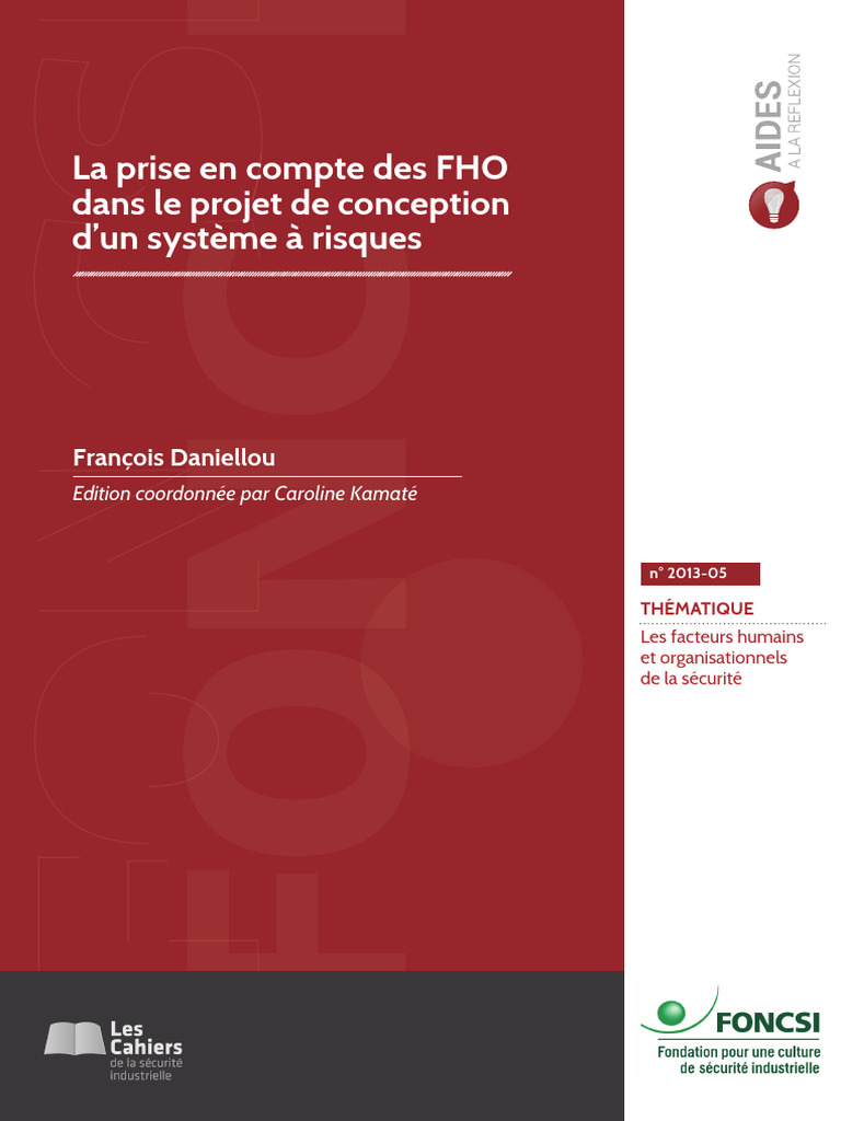 La prise en compte des FHO dans le projet de conception d’un système à ...