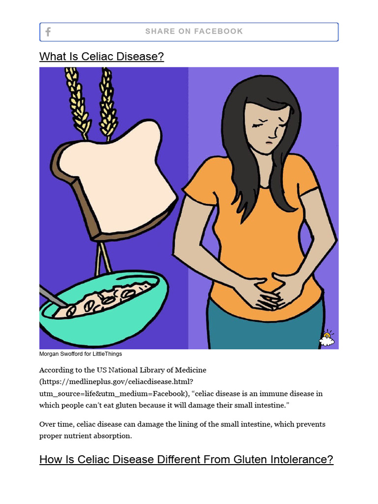 Alarming Signs And Symptoms Of Celiac Disease | PDF