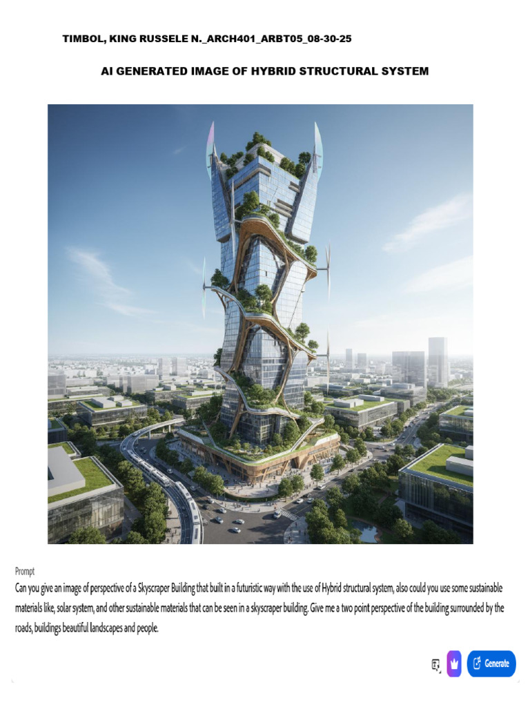 Ai Generated Image of Hybrid Structural System | PDF