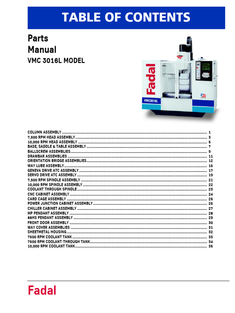 Vmc 3016l Parts | PDF