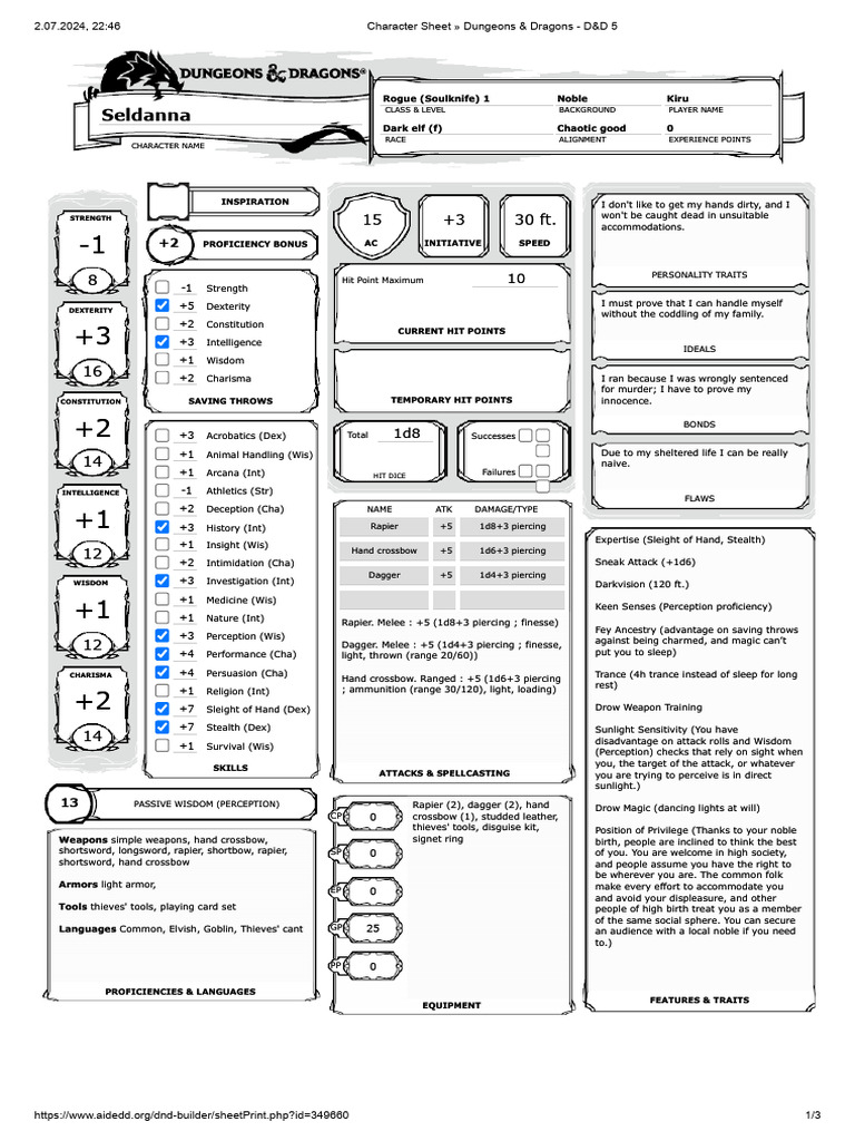 Rouge | PDF | Role Playing Games | Dungeons & Dragons