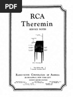 1929 - RCA Theremin Service Manual