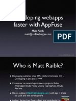 Developing Webapps Faster With Appfuse: Matt Raible