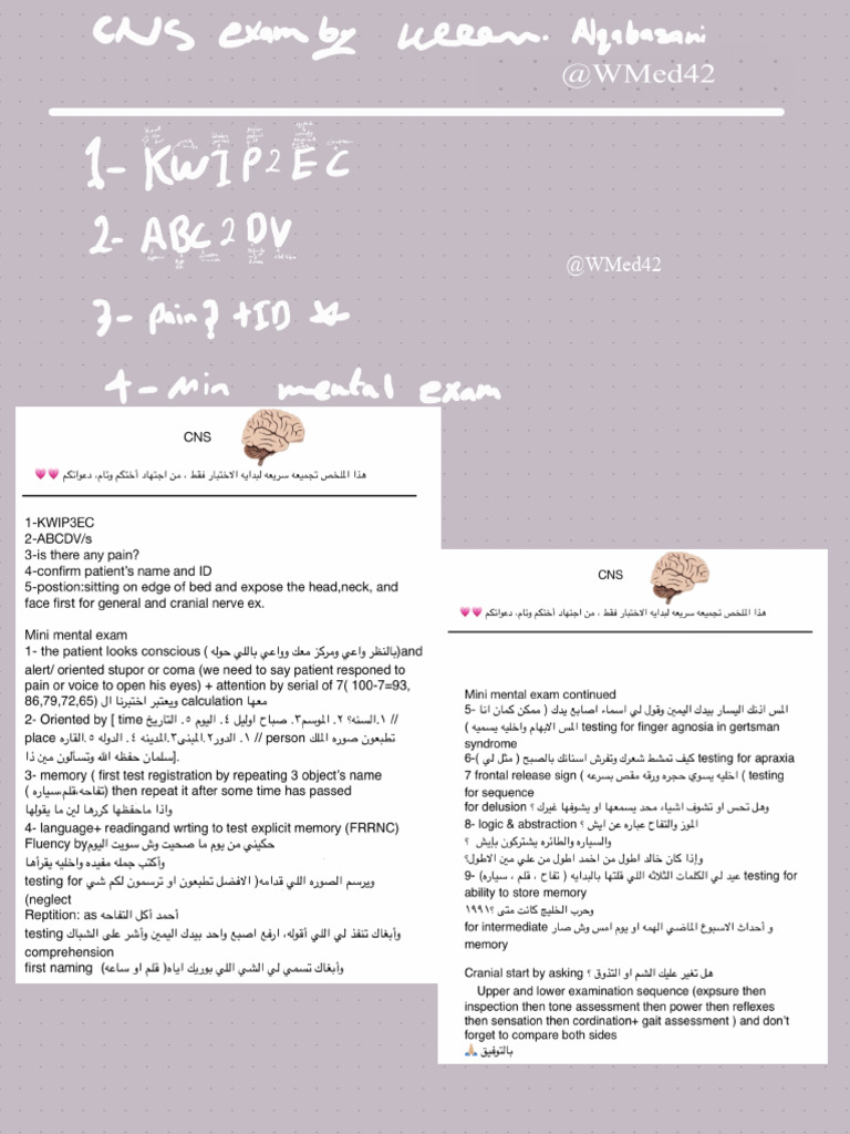 Cns Exam | PDF