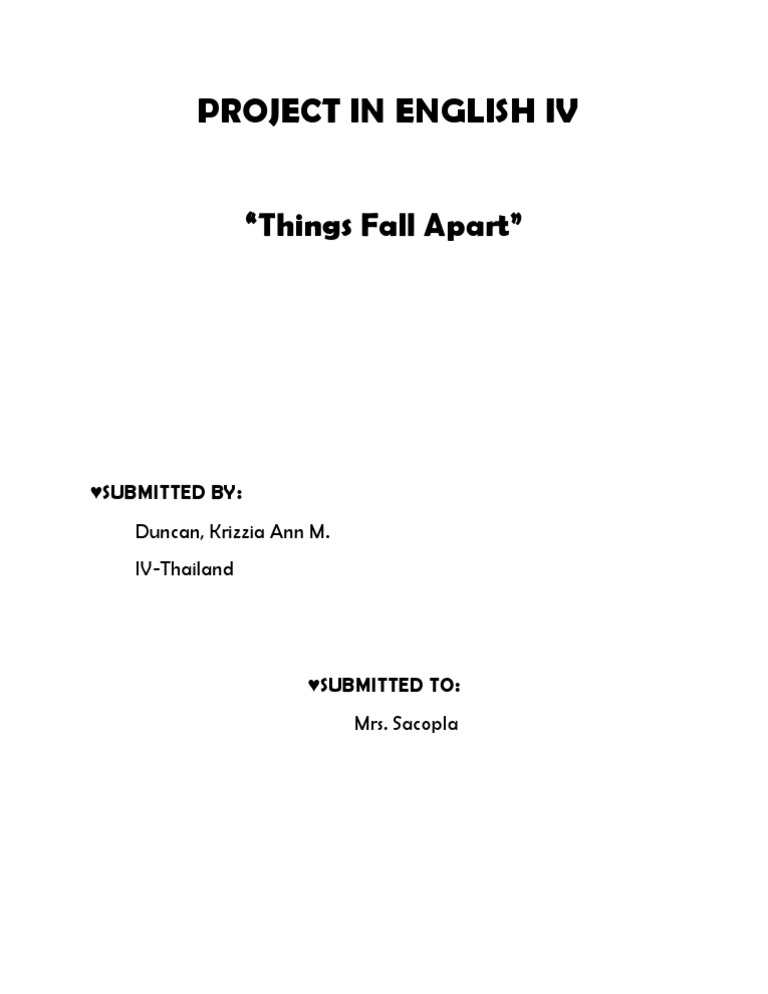 Project in English IV | PDF
